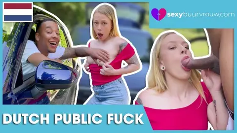 Interracial Car Sex: Black Guy & Teen (18+) in Public