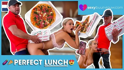 Pizza Delivery Guy Gets Lucky With Busty MILF
