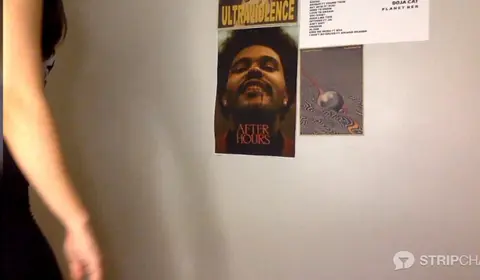 Girl in Hoodie Grinding on Camera