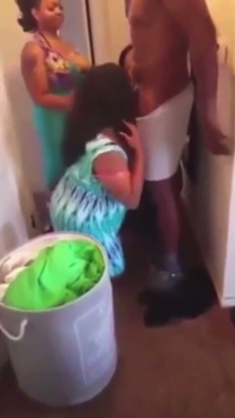 Ebony Milf Aunties Take Turns on BBC Blowjob