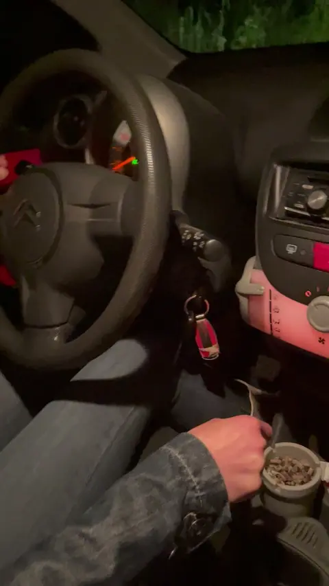 Wife Stuck in Car, Pumping Pedal in Tension