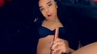 Ebony Woman Pleasuring Herself in Private